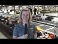 Racer robin miller with sarah fisher on new karting facility