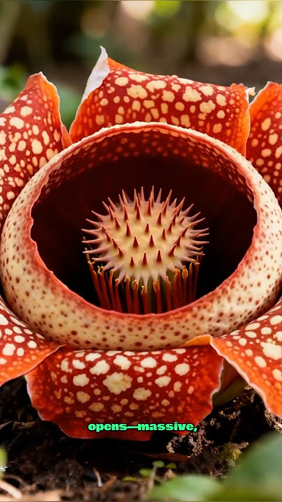 timelapse shows a rafflesia flower seed sprouting from moist soil. #shorts #bungaraflesia #flower