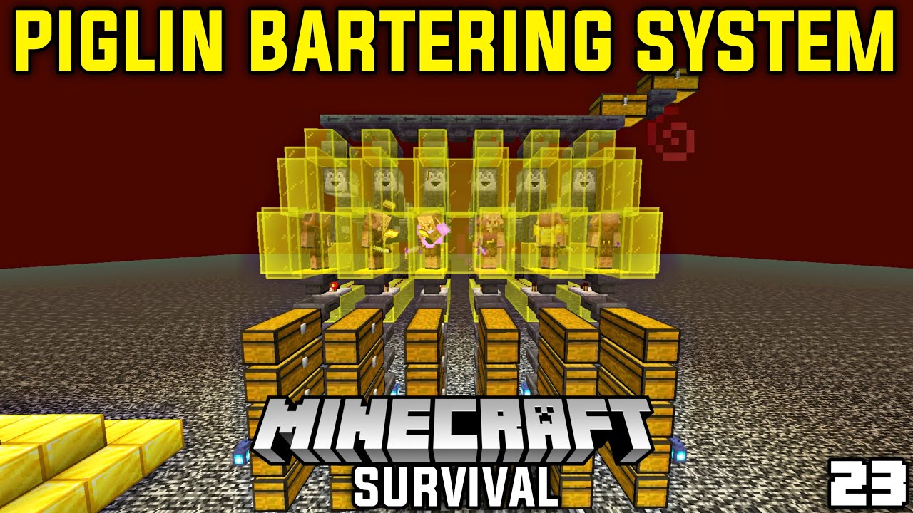 Minecraft Survival 1.16.4 - PIGLIN BARTERING FARM | Timelapse Episode 23 (FazyCraft)