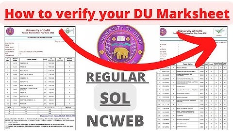 How to verify your DU Marksheet 2022 || Latest Process|| Digital Verified , University of Delhi