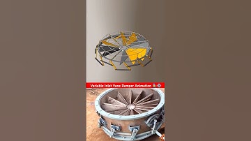 Variable inlet vane damper mechanism 👩‍🔧⚙️ #animation #engineering #mechanical #cad #3d 🔥