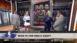 Famous FIRST TAKE | Stephen A. & Alfonso Ribeiro go HEATED over LeBron, Michael Jordan & the GOAT debate 🔥 Net Worth