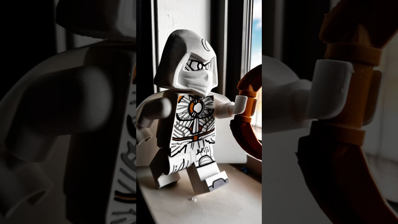 3D Printed Moon Knight. Big brick Moon Night.