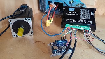Nema 34 big Stepper motor controlling with a Arduino uno | HBS86H