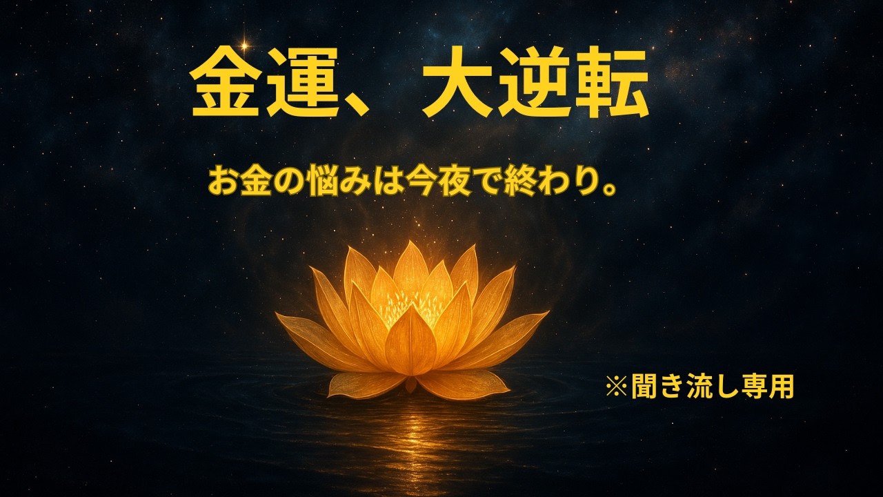 ※悪い運気を出し切り、一生分の富を呼び込む。寝ている間に潜在意識を「黄金の波動」で満たす