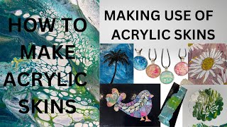 How to Create Acrylic Skins and Exciting Ideas for Using Them | DIY Paint pour skins | Crafty Patti