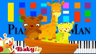 BabyTV - My Canoe Slow EASY Medium 4K Piano Tutorial