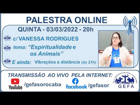 Assista: Palestra online - c/ VANESSA RODRIGUES (03/03/2022)