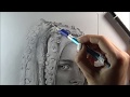 Slow motion video Drawing art pencils (Рисунок простыми карандашами)