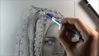 Slow motion video Drawing art pencils (Рисунок простыми карандашами)