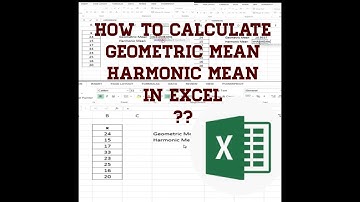 Geometric Mean and Harmonic Mean-MS Excel