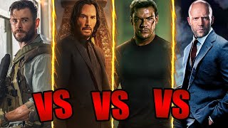 John Wick VS Jack Reacher VS Tyler Rake VS Deckard Shaw  Who Will Win?