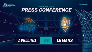 Sidigas Avellino v Le Mans - Press Conference - Basketball Champions League 2018