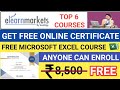 🔥Top 6 Free Courses With Free Certificate | Advance Microsoft Excel | Free Training With Certificate
