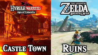 Hyrule Castle Town Comparison: Age of Calamity VS Zelda Breath of the Wild!