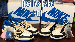 Air Jordan 1 Low Travis Scott Fragment Design Real Vs Fake Review Part 1 Youtube