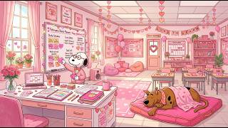 Snoopy Organizing Valentine Study Planner 💘📘 Calming Jazz Classroom Music for Focus, Study, Exams screenshot 5