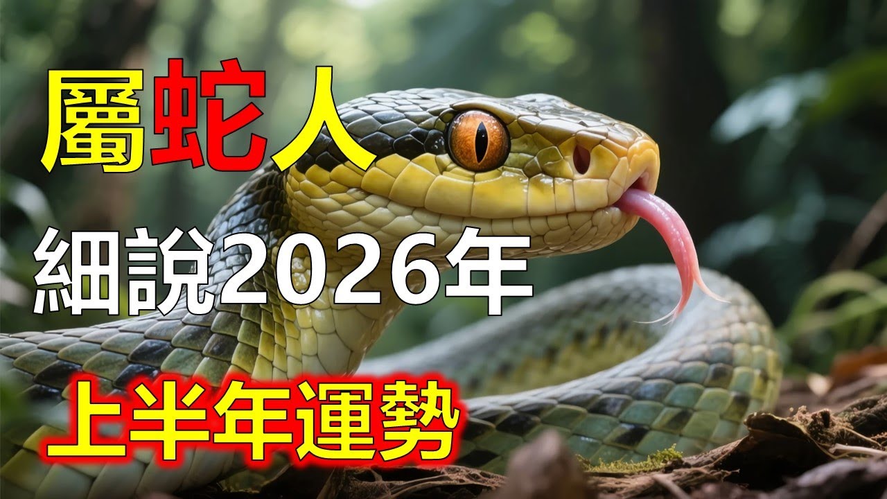 屬蛇人，細說2026年上半年運勢。#2026蛇#生肖蛇