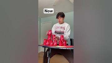 Cup Stacking 7 Years Ago vs. Now #shorts