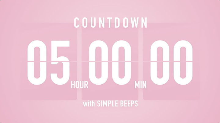 5 Hour Countdown Timer 🌸 Flip Clock with Simple Beeps 🔔