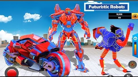 Flying Ostrich Robot Transform Part-2 | Rescue City Bike Robot Android GamePlay | By Game Crazy