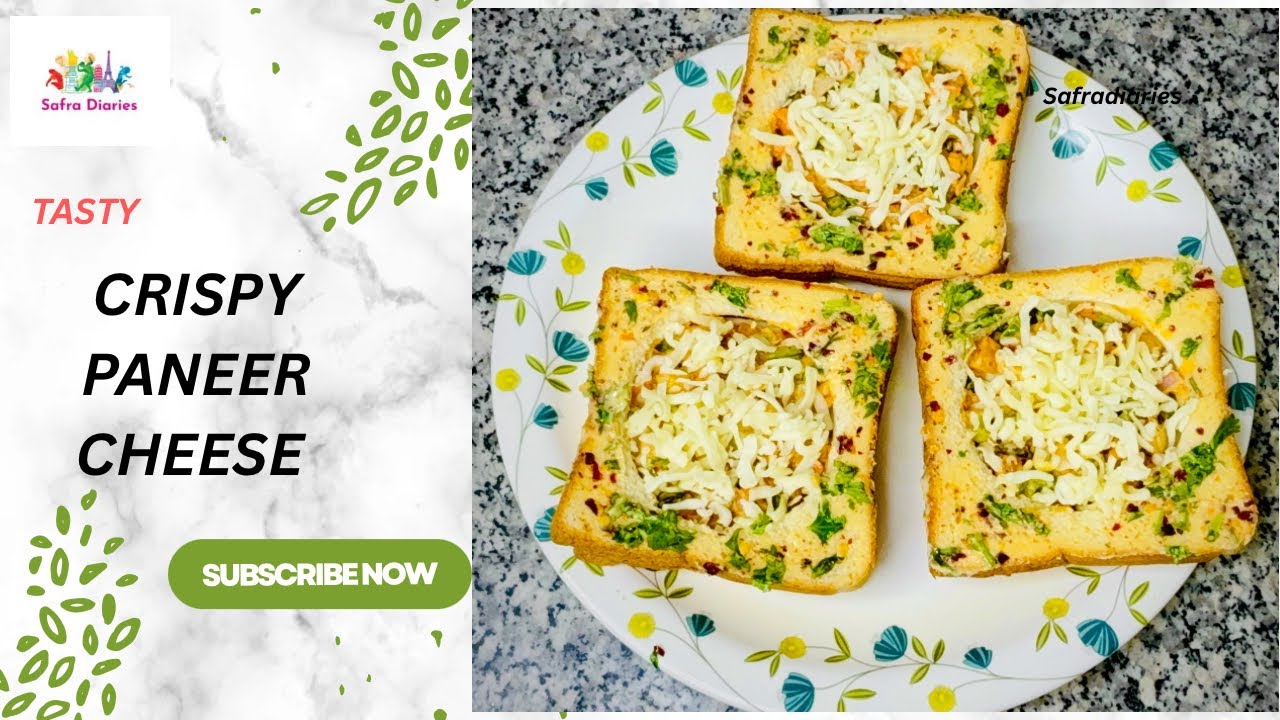 Crispy Paneer Cheese Bread Toast | Café-Style Snack at Home | 10-Minute Tasty Recipe | Safradiaries 