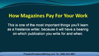 How Magazines Pay For Your Writing