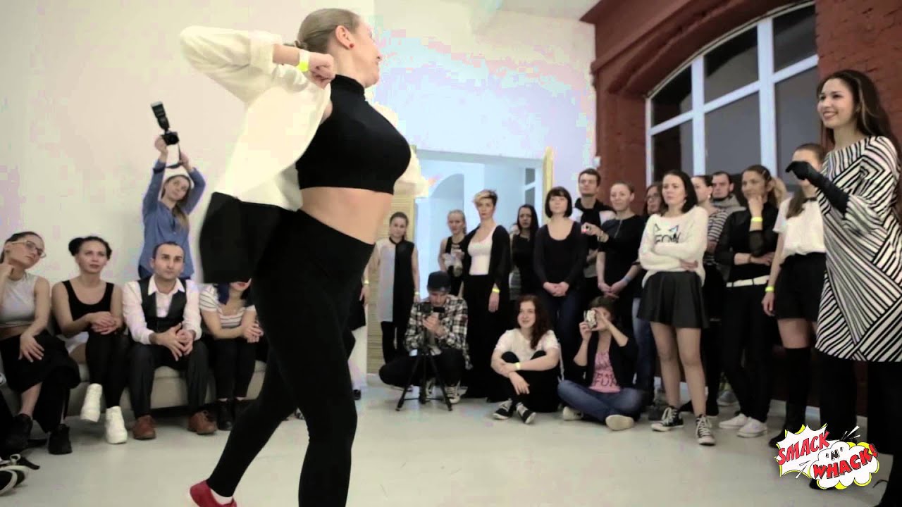 Smack'n'whacK | intensive | 04.04.2015г. | Zlata Maslo - win VS Anastacia Volkova (waacking 1vs1)