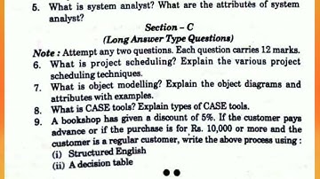 Information Systems Analysis Design and Implementation paper 2019 Bca 6th sem