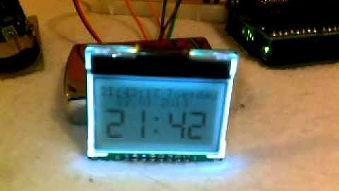 VW T3 Prototype Clock with DS1302 RTC showing date and time