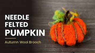 Needle Felted Pumpkin Tutorial | Autumn Wool Brooch