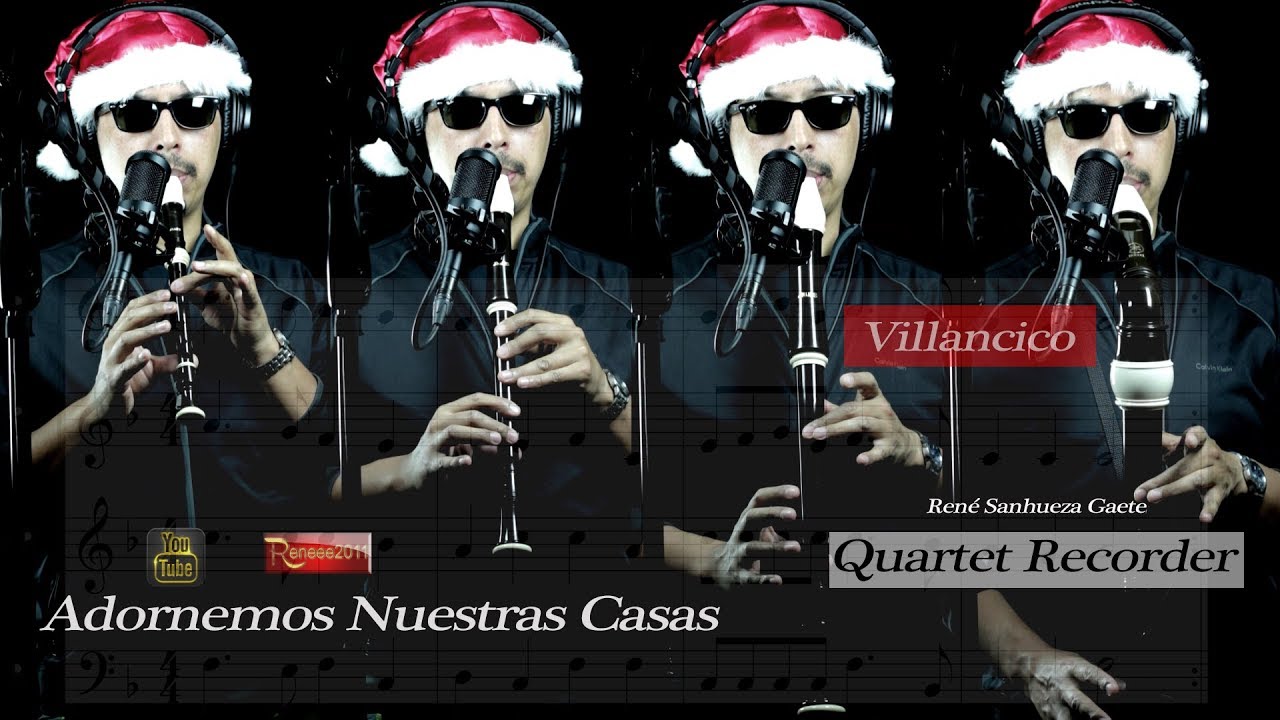 Deck The Halls - Christmas Carol - Recorder Quartet - YouTube