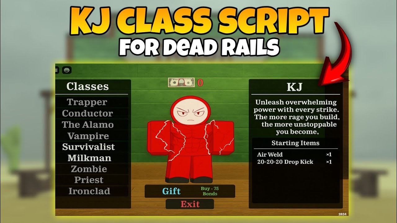 NEW] KJ CLASS SCRIPT FOR DEAD RAILS || DEAD RAILS SCRIPT || 20-20-20 ...