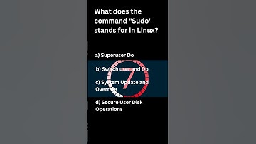 What does the command "sudo" stand for in Linux? #linuxcommands #quiz