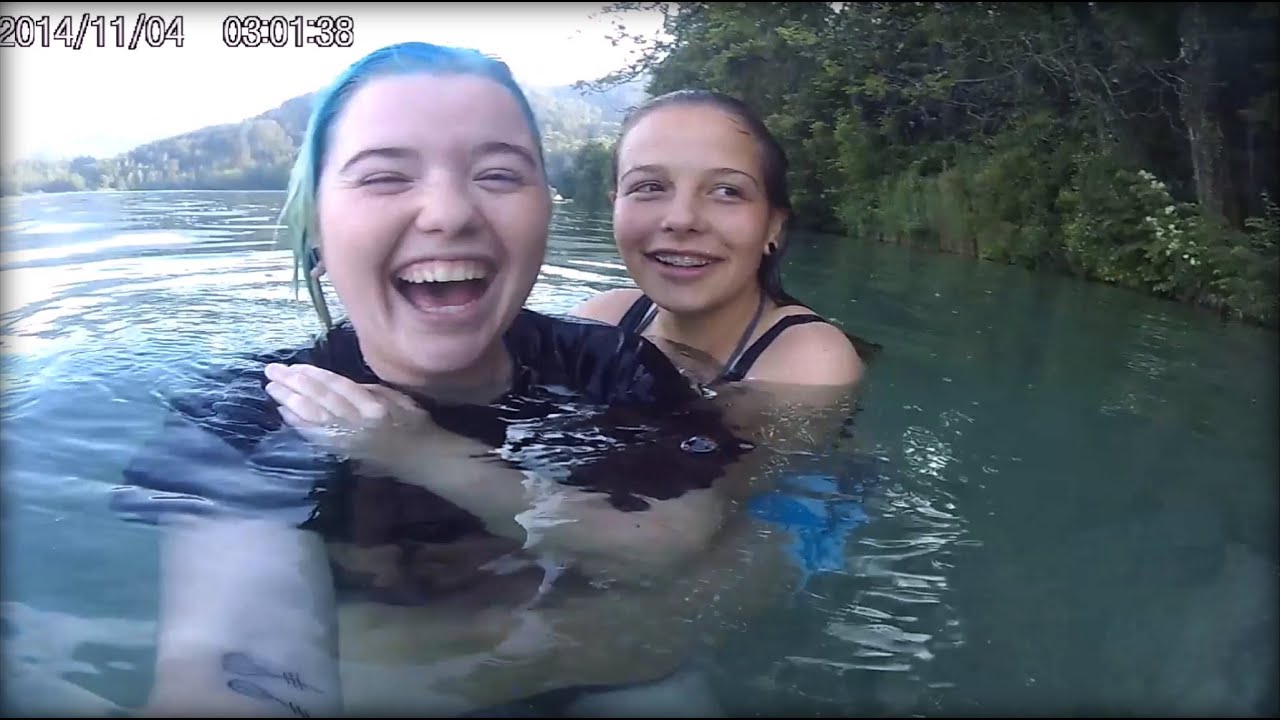 Swimming in lake Bled