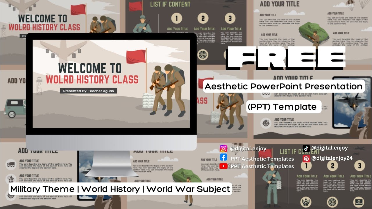 #23 Military Theme |World War FREE PowerPoint Presentation (PPT ...
