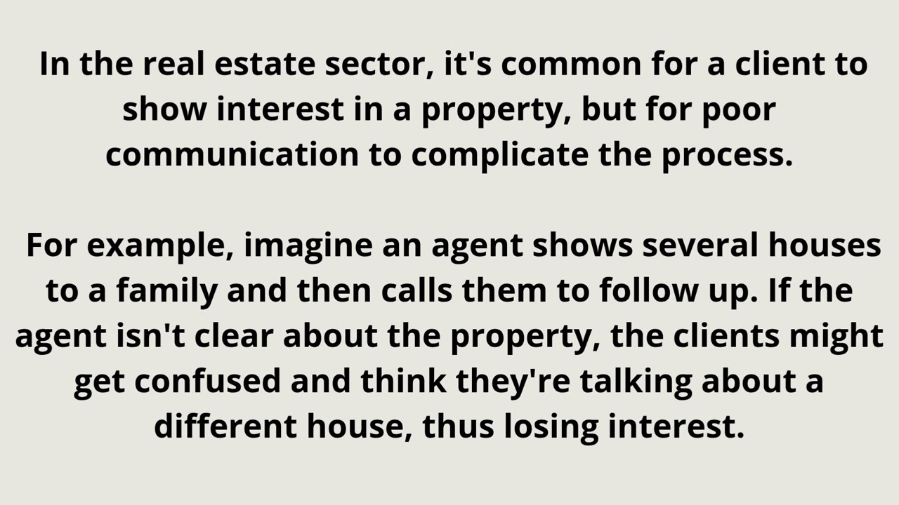 Real estate and effective communication