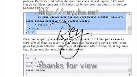 Membuat Web Dg Notepad | Webpage Made By Notepad