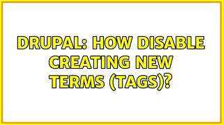 Drupal: How disable creating new terms (tags)?