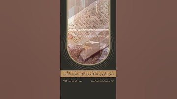 آية (191) من سورة آل عمران - (الَّذِينَ يَذْكُرُونَ اللَّهَ قِيَامًا وَقُعُودًا وَعَلَىٰ ... )