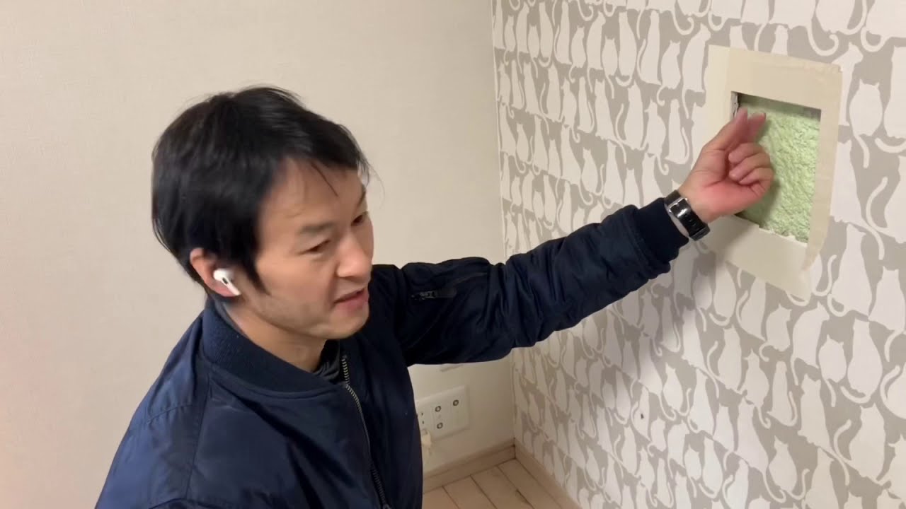 壁の穴はこーやって補修します。『壁穴の補修方法』　イライラしてもパンチしないでね。あくまでDIY講座です。Hay fever, how to hang wallpaper for hay fever