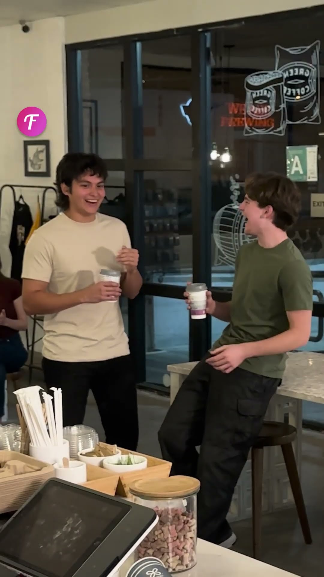 Spilled Coffee and Uncontrollable Laughter in the Café! #shorts