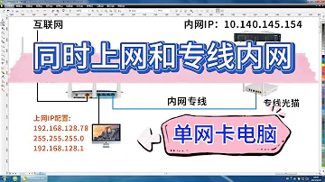 教你用单网卡电脑 设置多个IP地址 实现同时上外网和专线内网 