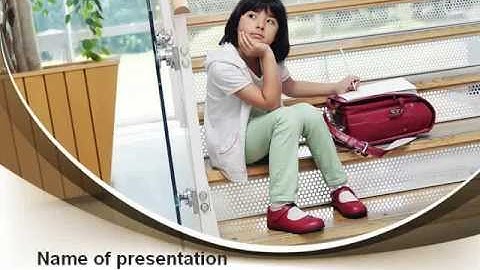 Schoolgirl PowerPoint Template by PoweredTemplate.com