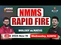 🔴 LIVE Menti | NMMS Rapid Fire : Mathematics Vs Biology | XandY Learning