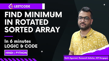 LeetCode 153 - Find Minimum in Rotated Sorted Array | Binary Search | Python Explained in Hindi