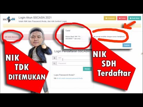 SOLUSI NIK Sudah Terdaftar Login Akun SSCASN 2021