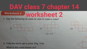 DAV class 7 chapter 14 worksheet 2 ।Class 7 maths chapter 14 worksheet 2 dav public school