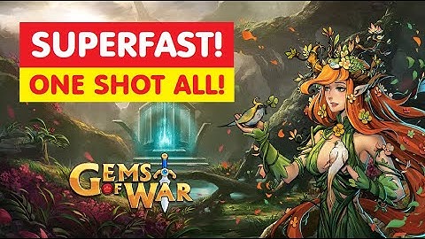 Gems of War Hierophant Class Trial! Best One Shot Fast Team?