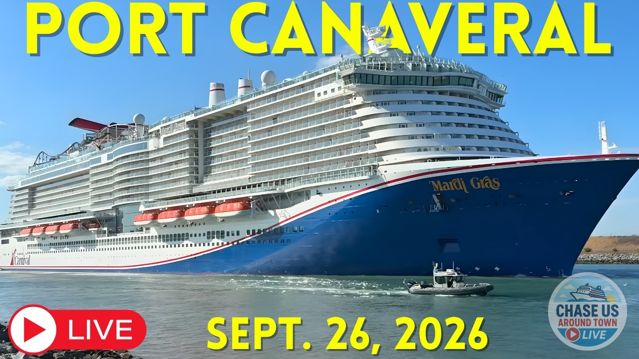 LIVE: Watching Cruise Ships Leaving Port Canaveral LIVE! (September 26, 2026)